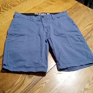 HURLEY Mens Shorts 32 Blue Gray Preowned Summer Spring Casual Beach Resort Used